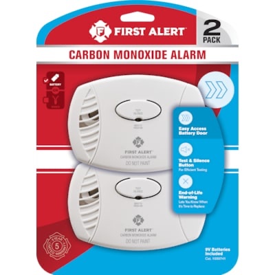 first alert battery-operated carbon monoxide detector (2-pack)