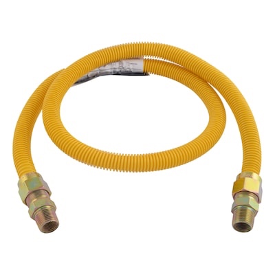 EASTMAN 48-in 1/2 -in MIP Inlet x 1/2 -in MIP Outlet Stainless steel Gas connector