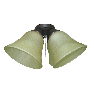 harbor breeze 11.5-in 4 -light bronze led ceiling fan light kit