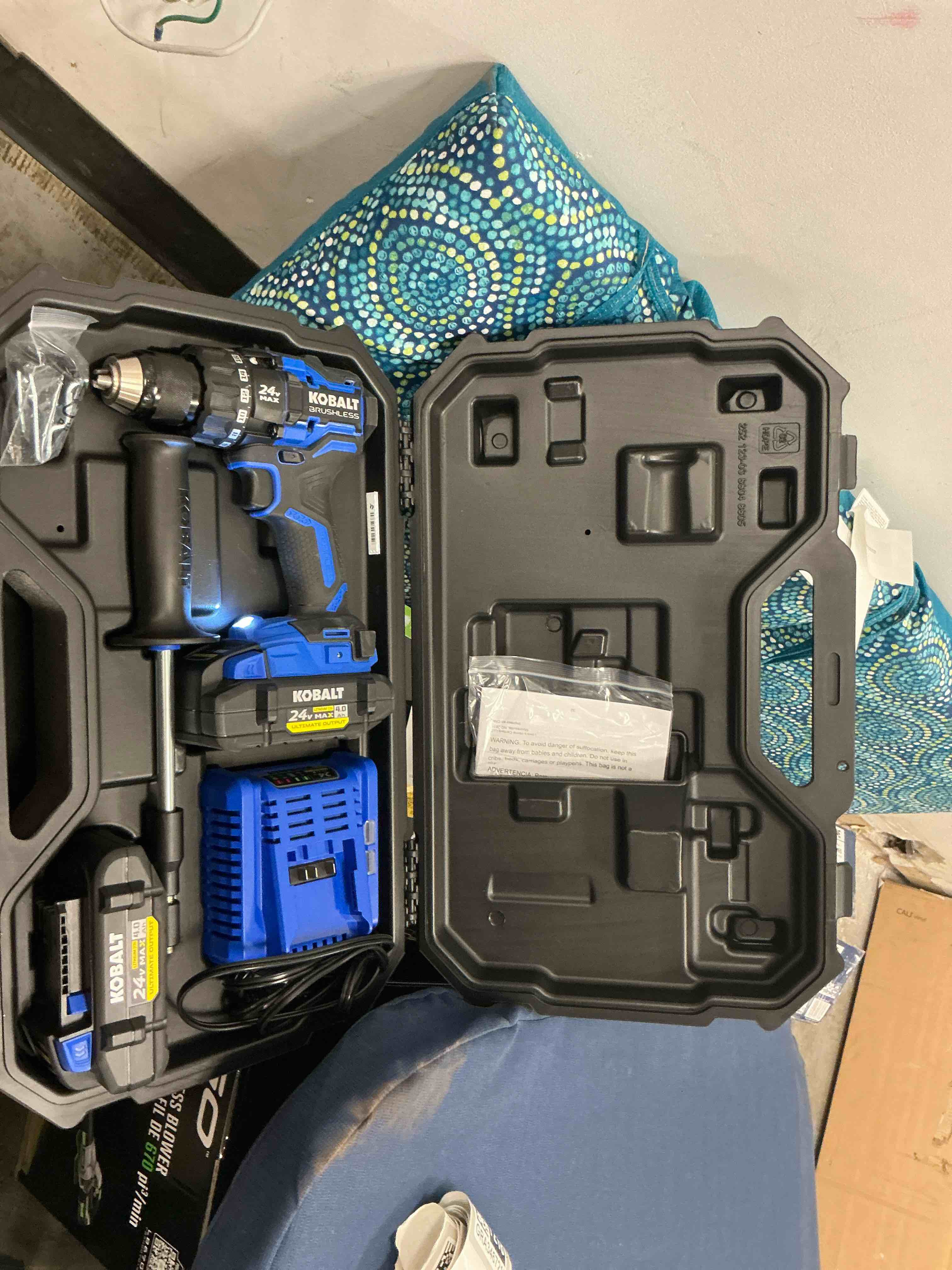 kobalt xtr 24-volt 1/2-in keyless brushless cordless drill 1 -batteries included (hard case included)