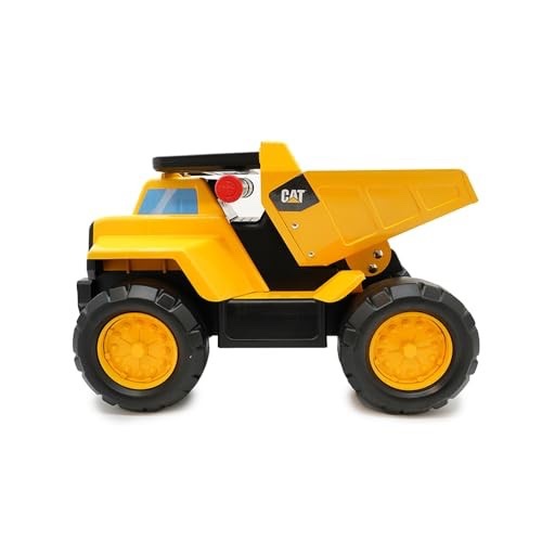 CAT Construction Toys Play and Ride Transforming Steel Dump Truck - Ride on or Classic Play - Real Working Dump Bin - Ideal for 18 Months