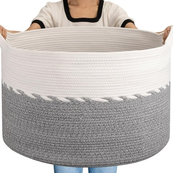 CleverMade XL Foldable Woven Rope Basket