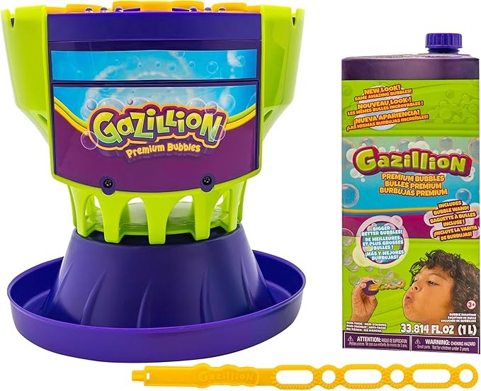 Gazillion Ultimate Bubble Craze Machine - Color Changing LED Lights - Easy-to-Use Bubble Maker - Perfect for Parties - Includes 2-1L Solution