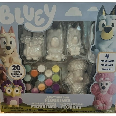 Bluey Paint Your Own Figurines 4 Figurines | 20 Paints