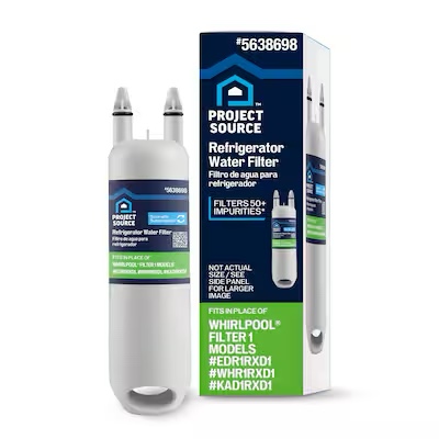 Project Source Push-in Refrigerator Water Filter Fits Whirlpool EDR1RXD1