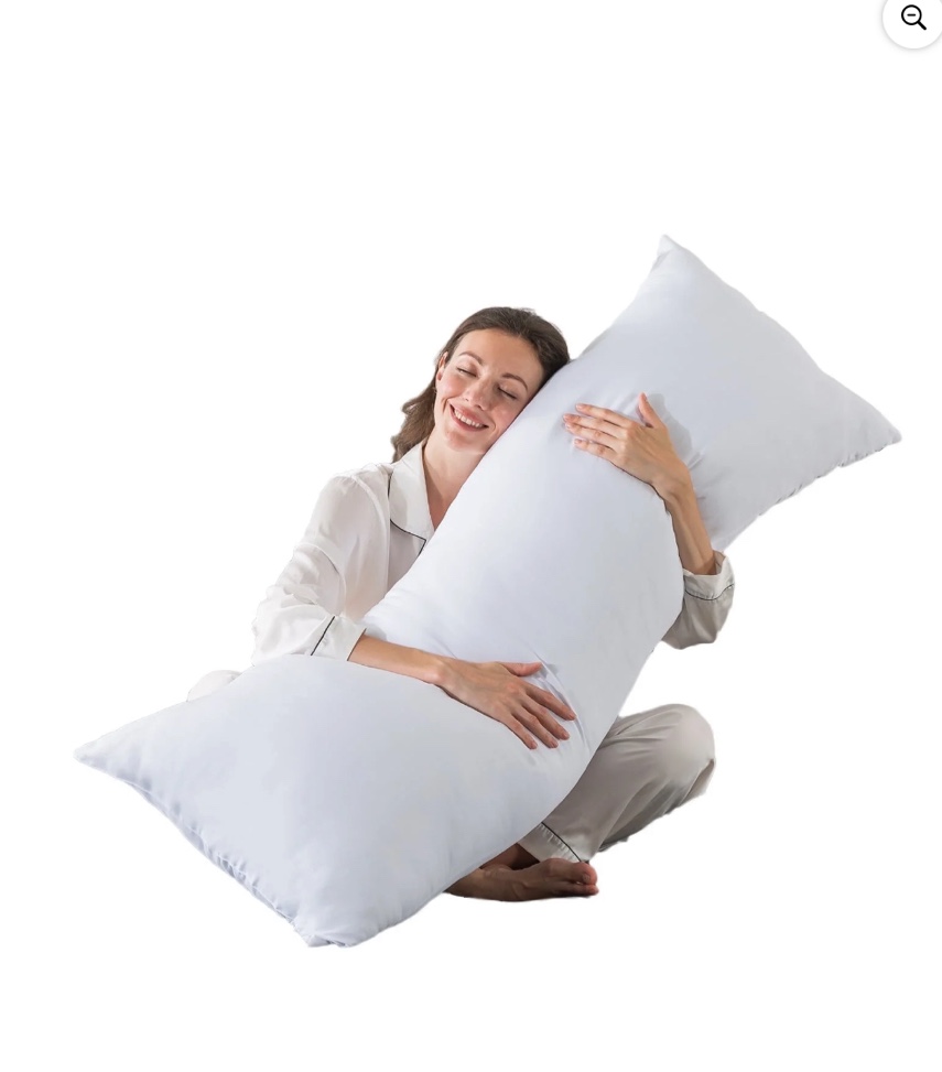 BedTreat Full Body Pillow Insert for Adults - Soft & Fluffy Body Pillow for Side Sleepers - Long & Breathable Body Pillow Insert(20 X 54,White)