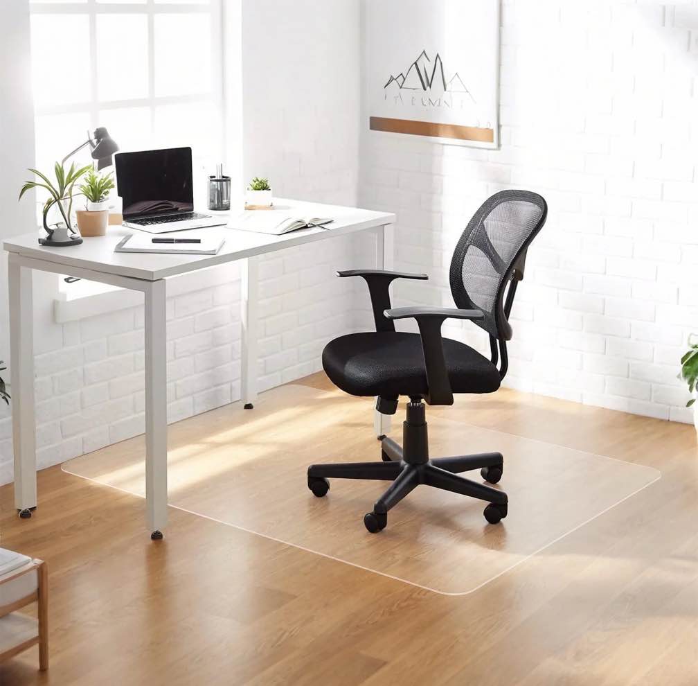 PVC Plastic Chair Mat for Hardwood Floor, 36"x 48" Clear Office Chair Mat for Home, Floor Protector Mat for Desk Chair, Clear Table Pad, Table Cover