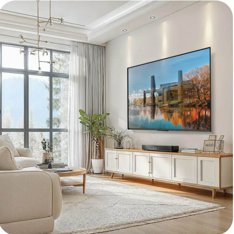 MountFTV Full Motion TV Wall Mount Bracket for 42-85 inch TVs up to 132 lbs, Swivel Articulating TV Mount with Tool-Free Tilt, Max 600x400mm, Fits 12" 16" Wood Studs