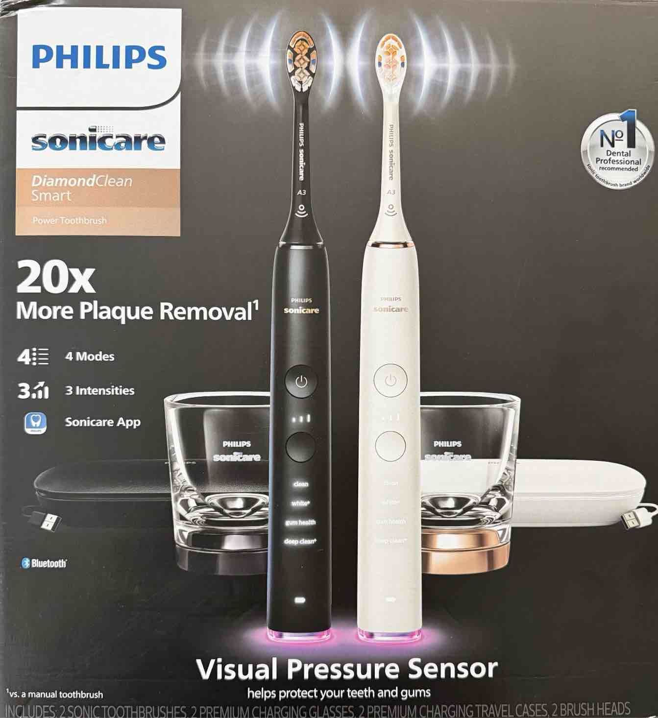 Philips Sonicare DiamondClean Smart Power 9300 Premium 2-Pack Set