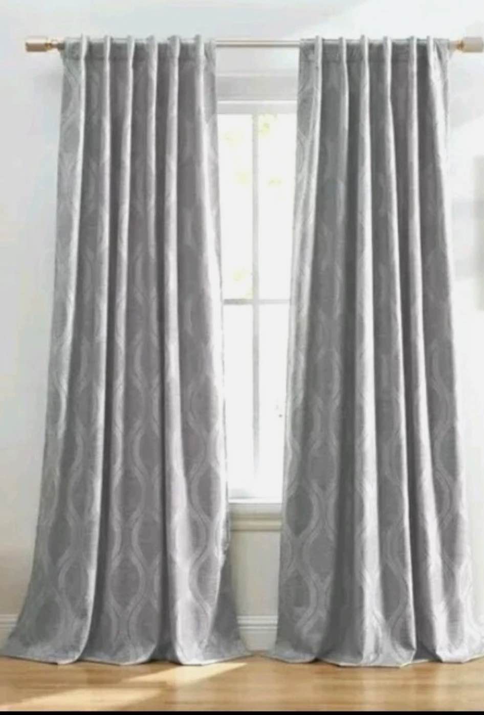 Silk Home Mitchell Total Blackout Curtain Panel 1 Pair White 52'' x 96'' M33D