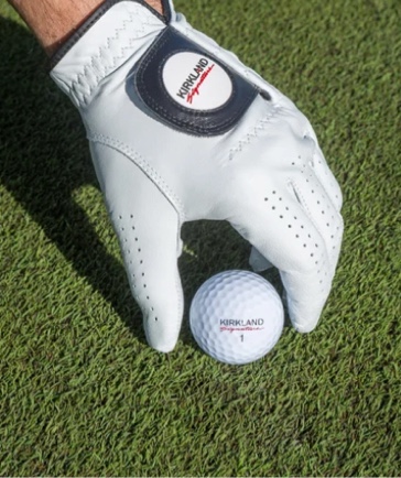 Kirkland Signature Leather Golf Glove, Right Handed, 2 Pairs Size M