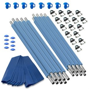 Upper Bounce Replacement Trampoline Enclosure Pole Kit in Silver (Set of 8)