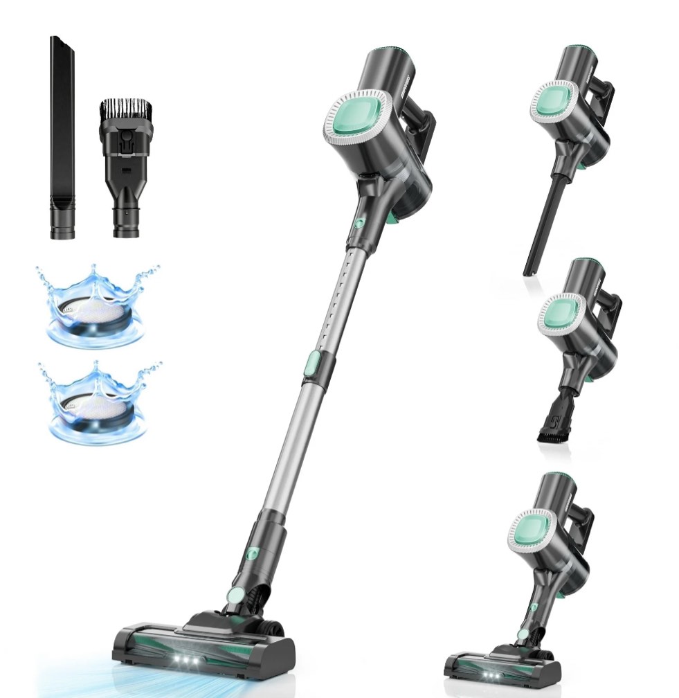 Cordless Vacuum Cleaner,Hicloud Lightweight Cordless Stick Vacuum Cleaner for Pet Hair Carpet Floor,WC02