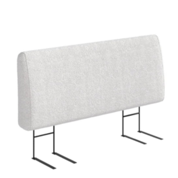 Pinmoco 4.7" Upholstered Foam Headboard Queen Bed, Height Adjustable and Ergonomic Head Board, Teddy Velvet White