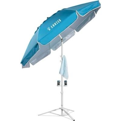 AMMSUN 6.5ft Lightweight Sports Beach Umbrella Portable Shade with Stand for Outdoor Games Sky Blue