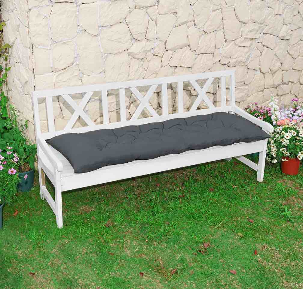 Yeerswag 59" x 20" x 4" Dark Grey Bench Outdoor Seating Cushion, Waterproof, Machine Washable