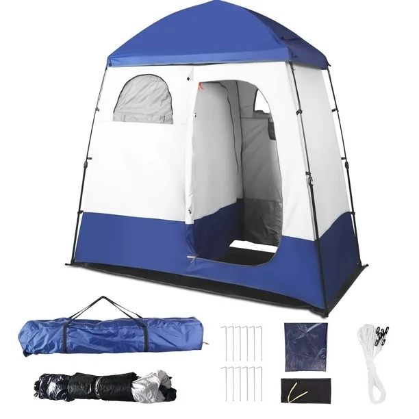 GVDV Camping Shower Tent, 2 - Person Privacy Tent with Carrying Bag