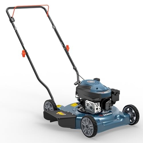 SENIX Gas Lawn Mower 20in 144cc 4-Cycle Engine Steel Deck with Side Discharge LSPG-L4