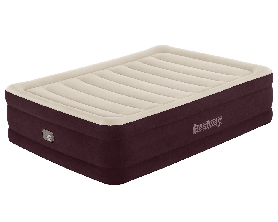 Bestway® Maroon Tritech Airbed Queen 20  with Built-in AC Pump