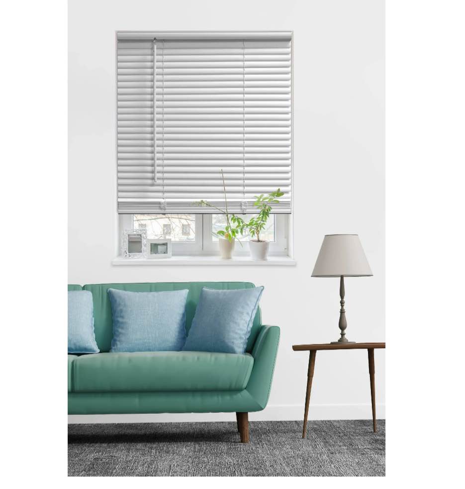 Mainstays 1  Cordless Room Darkening Vinyl Blinds  White  36  Width x 72  Length