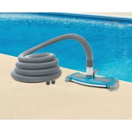 mainstays cleaning kit for pools - two piece - teal & grey & white