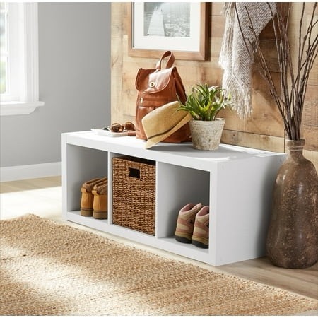 better homes & gardens 3-cube storage organizer white texture