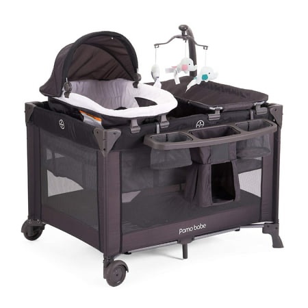 pamo babe unisex nursery center baby playard with bassinet & changing table, newborn