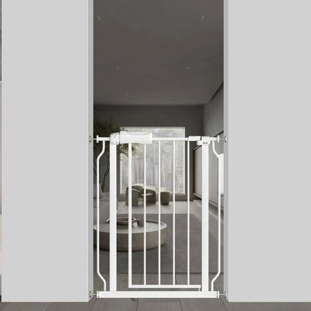 Fairy Baby 23.9-28.9" Narrow Baby Safety Gate for Doorway Black Metal Gate