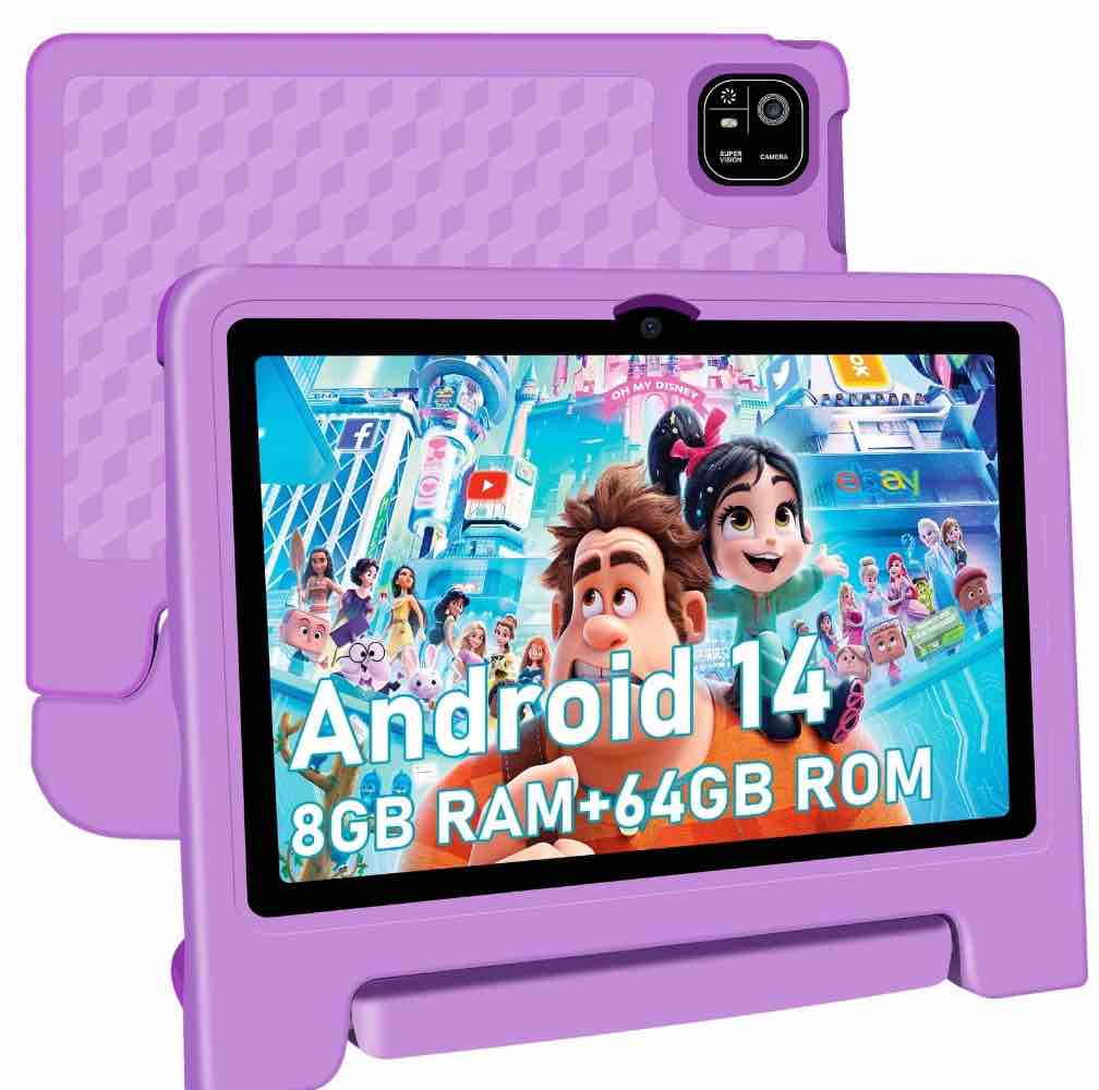 Kids Tablet  10.1 inch Tablet for Kids IPS HD Screen RAM 4GB 64GB Storage  J10 Pro Toddler Tablet with Protective case 