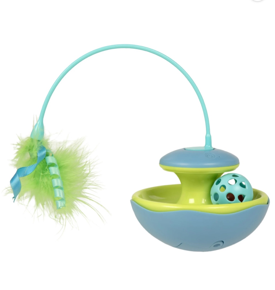 SmartyKat Track Tizzy Motion Cat Toy –Electronic Interactive Pet Toy, Blue