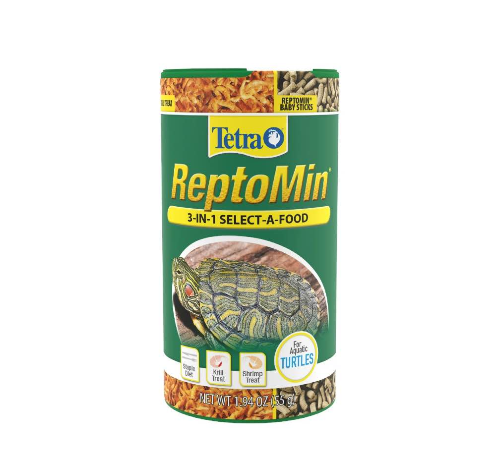 Tetra ReptoMin 3-In-1 Select-A-Food  1.94 Ounces (55 Grams)  Food And Treats Formulated For Aquatic Turtles