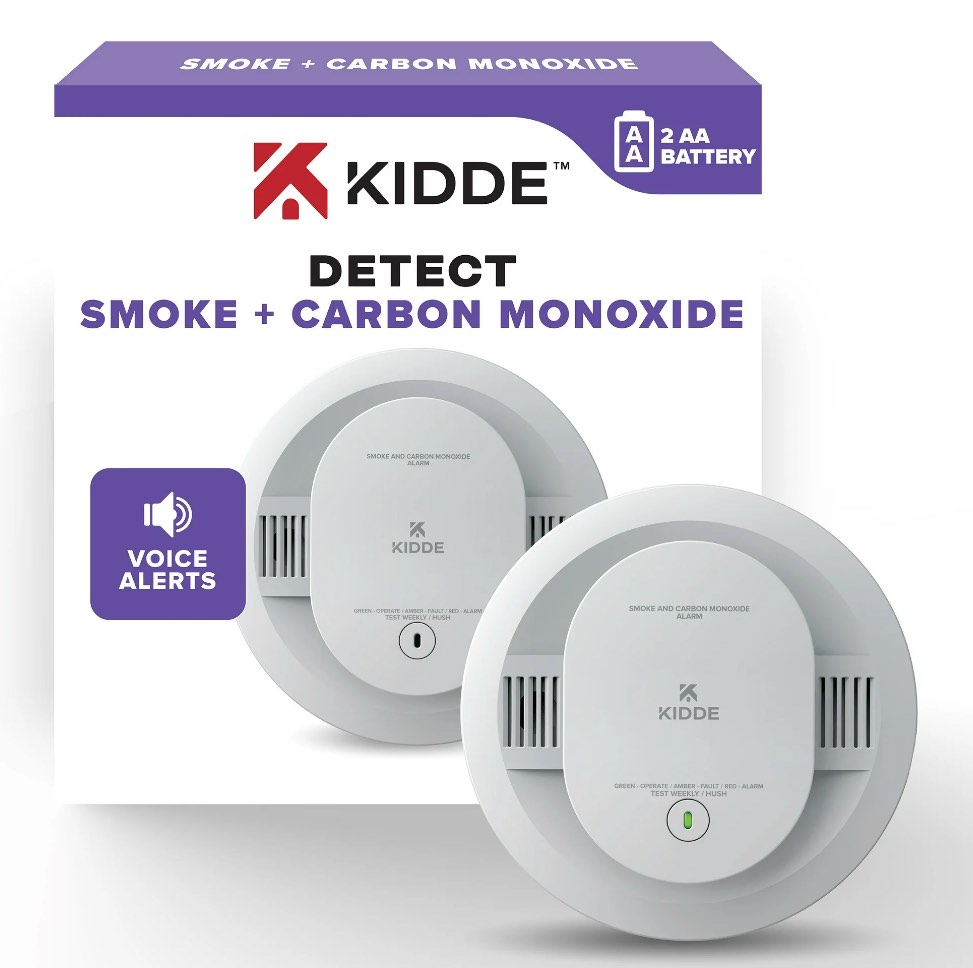 Kidde Battery-Operated Combination Smoke & Carbon Monoxide Detector, Voice Alerts