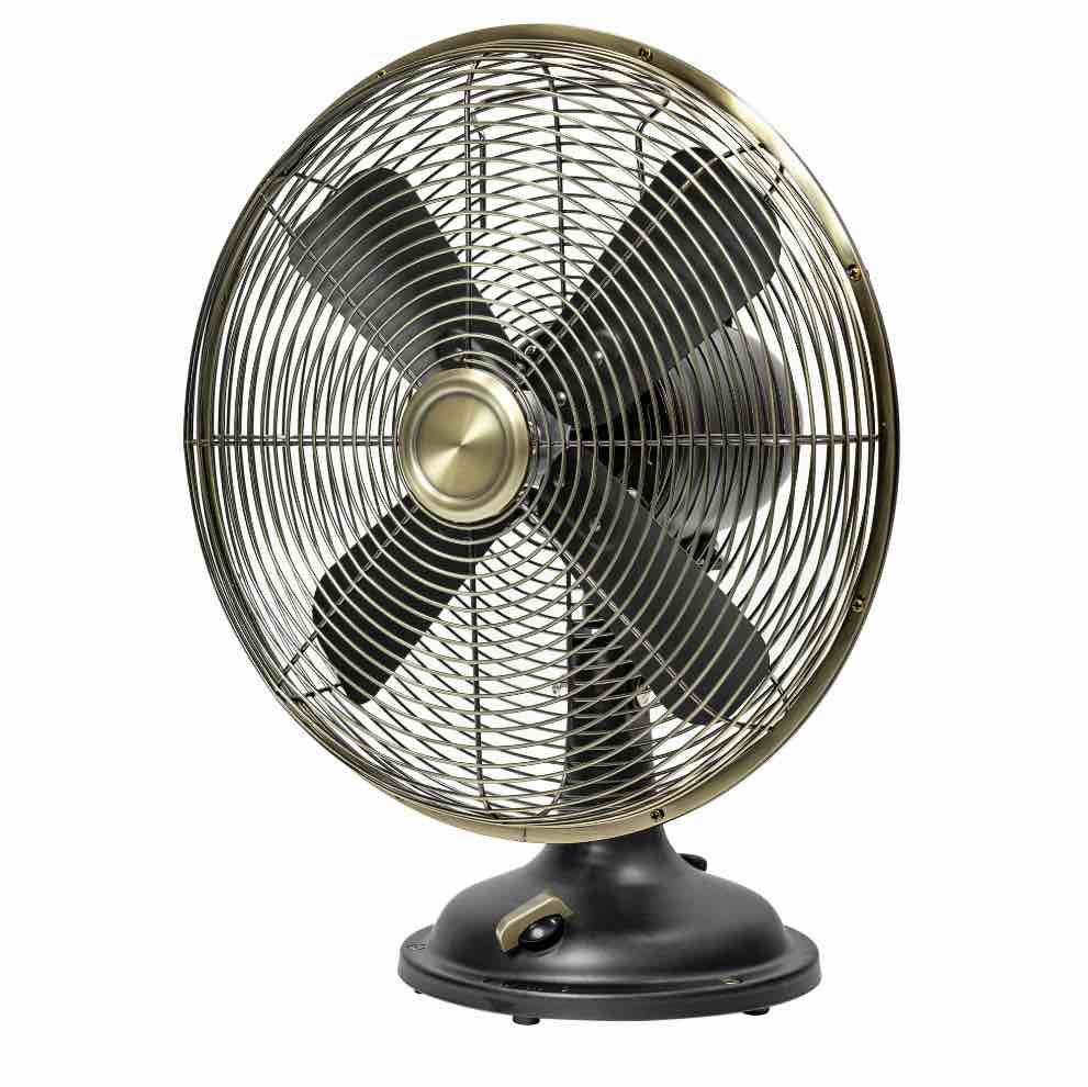 better homes & gardens new 12 inch vintage oscillating table fan, green with 3 speeds