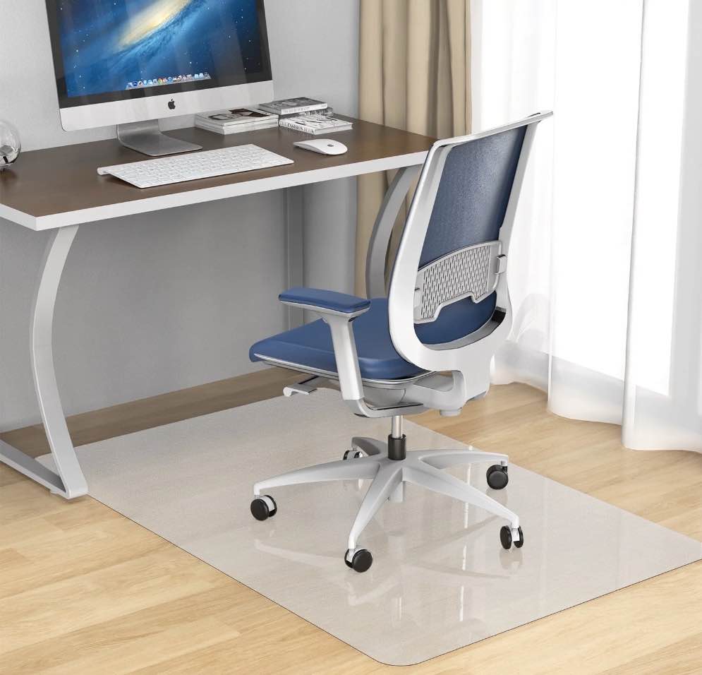plastic chair mat for hardwood floor, 36"x 48" office chair mat for home, floor protector mat for desk chair for home