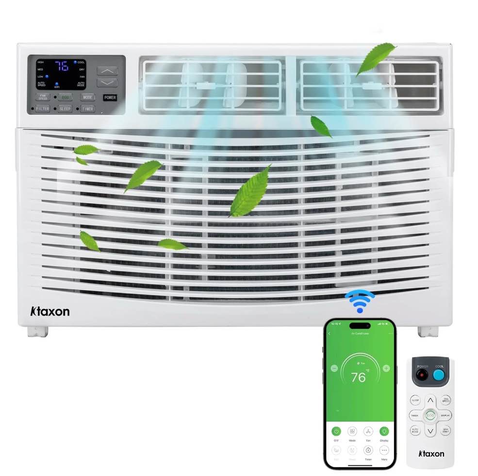 ktaxon 18000btu window air conditioner with wifi and eco mode for medium rooms