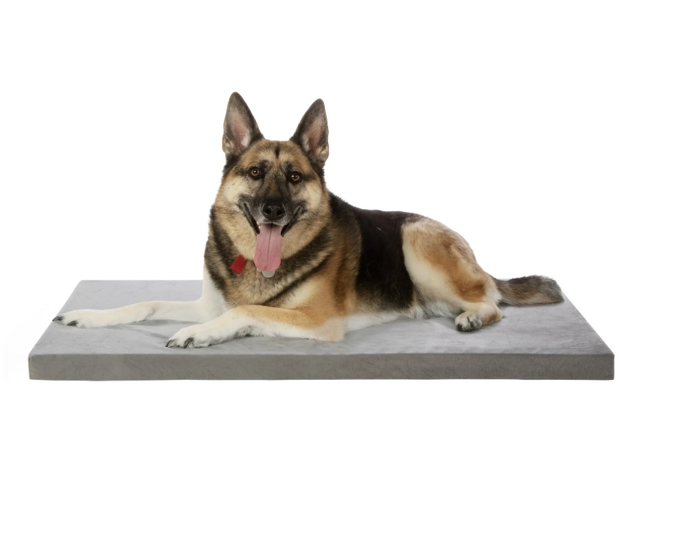 furhaven pet products mattress edition large memory foam dog kennel & crate mat gray