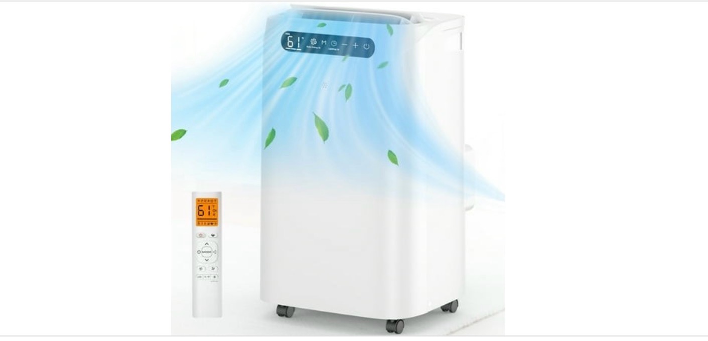 Fosawd 14000 BTU Portable Air Conditioner Cools up to 700 Sq. Ft 3-in-1 AC Dehumidifier Fan
