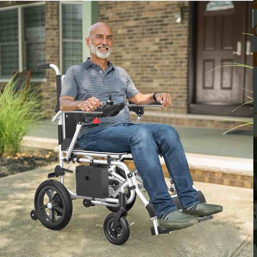 COOLHUT 37 Lbs Electric Wheelchair 25+ Miles Long Travel Range, Foldable & Lightweight Motorized Wheelchair with Safety Features Hold Up 350lbs 8-Year Warranty, Ideal for Seniors & Travel