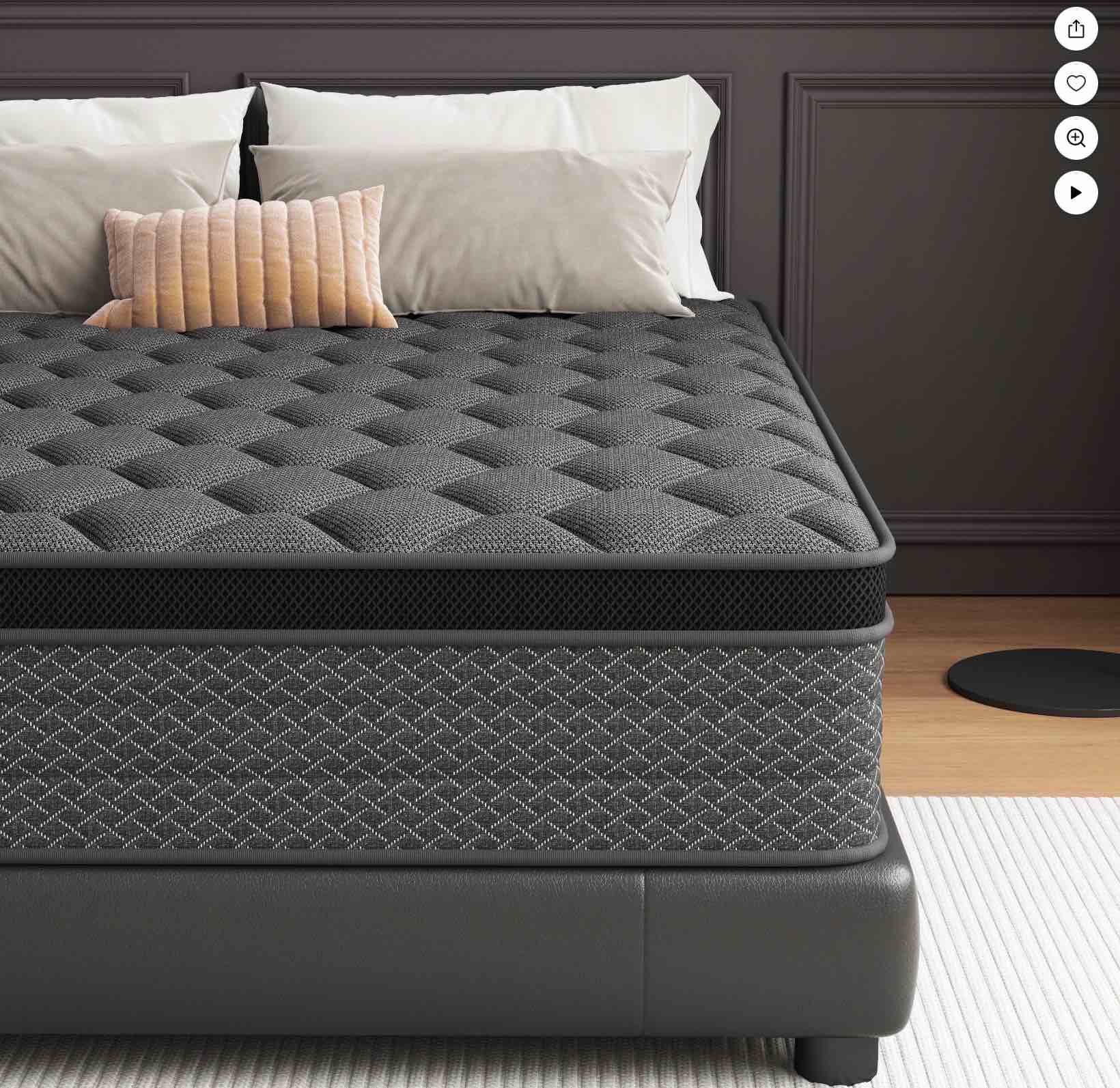 Mocangtu 12" Twin Hybrid Mattress in a Box, Gel Memory Foam with Individually Wrapped Pocket Coils, Medium Firm, Pressure Relief, Cooling Sleep Support