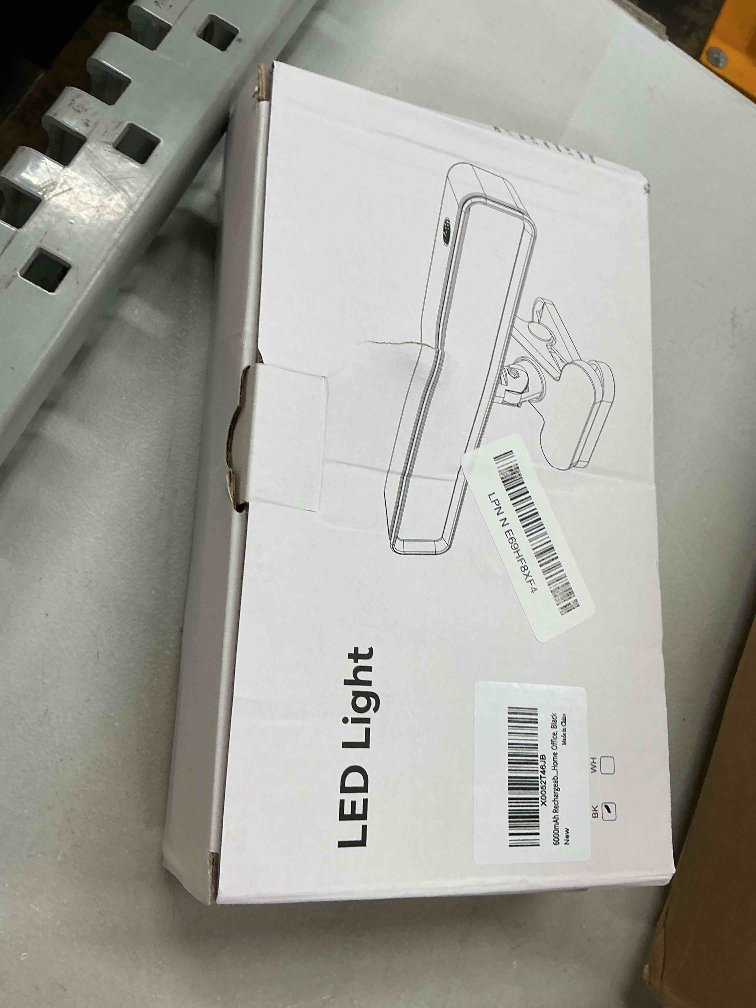 Condition photo showing Good Condition for 6000mah rechargeable clip on light, led reading light for bed/desk, 3 color modes & stepless dimming, portable clamp lamp with 360 degree adjustment, battery operated work light for home office, black