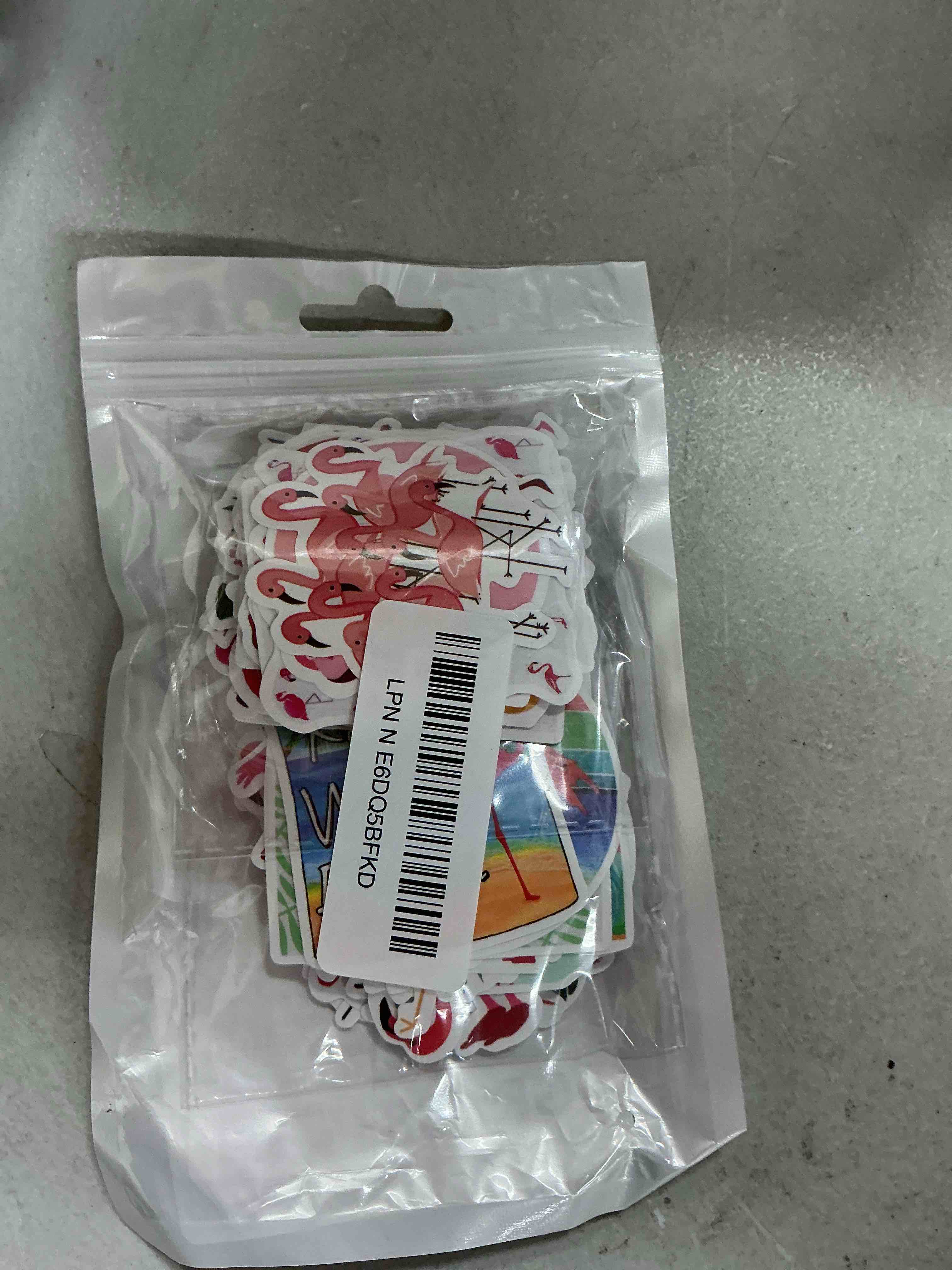 Condition photo showing Good Condition for bbto 100 pieces flamingo stickers for kids waterproof tropical beach stickers for water bottles summer diy decorative decal for laptop travel luggage car bike bicycle