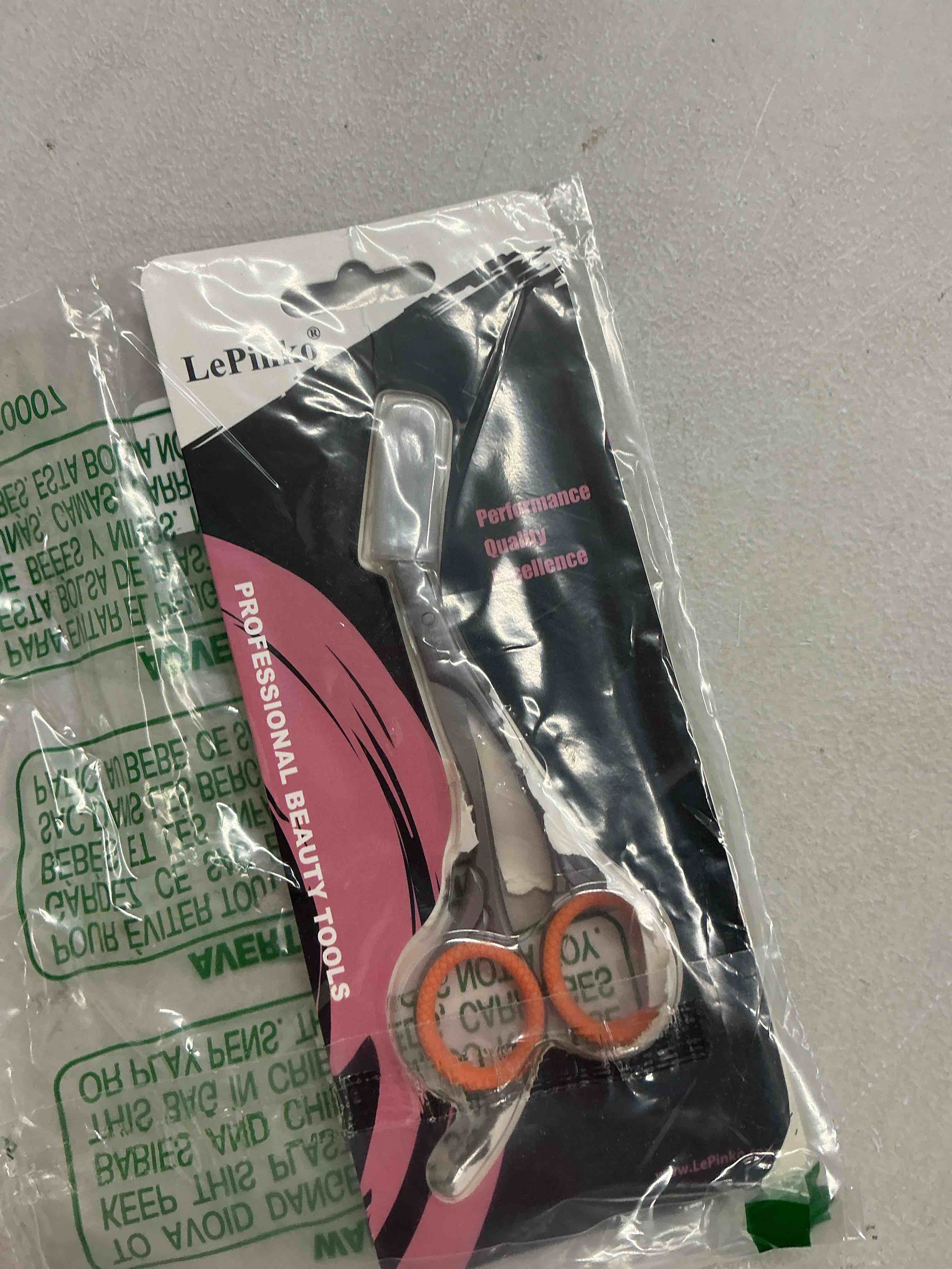 Condition photo showing Good Condition for lepinko eyebrow trimming scissors with combs, gifts for men women stocking stuffers, gray