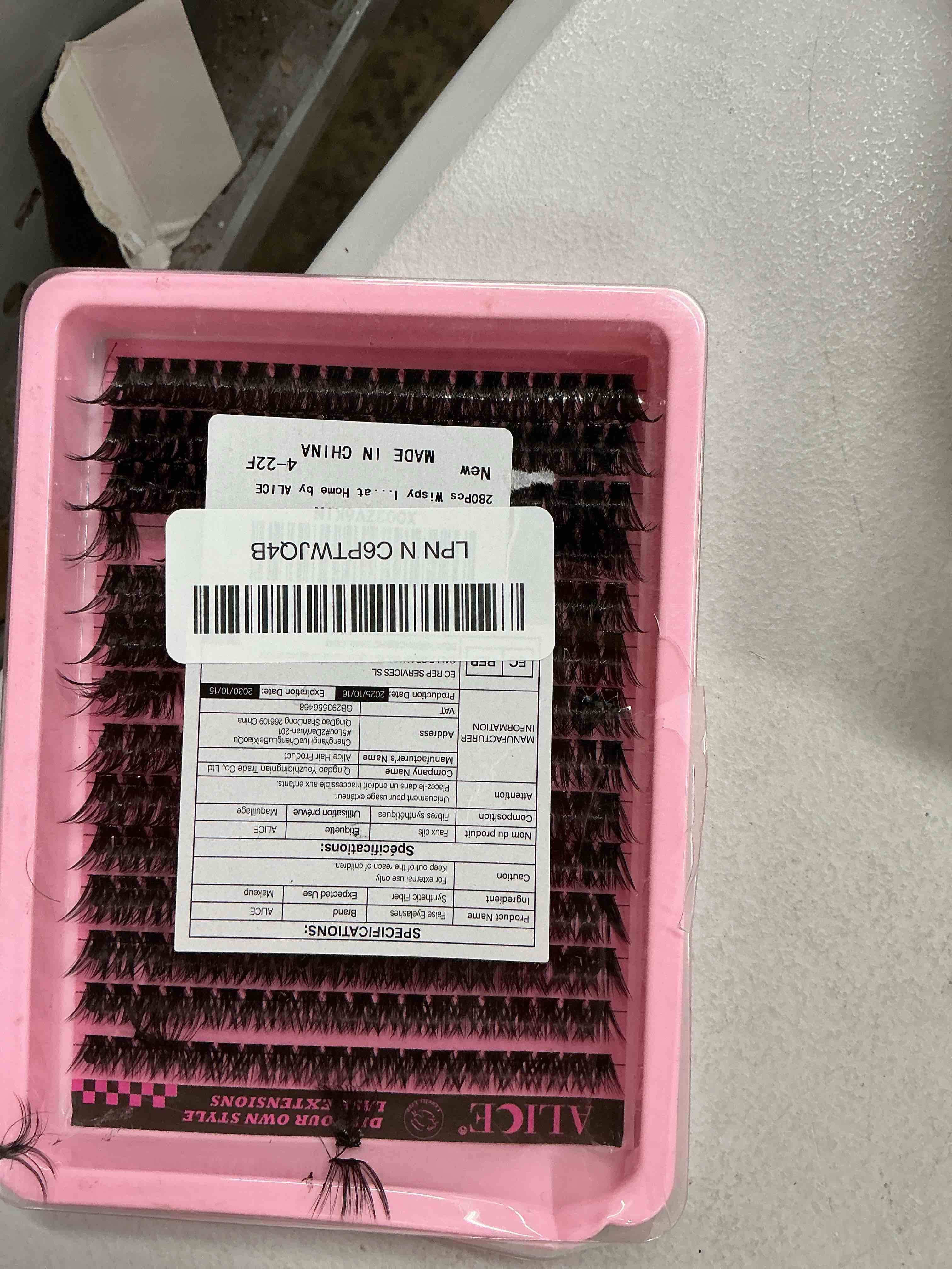 Condition photo showing Good Condition for 280pcs wispy individual lashes diy eyelash extensions 8-16mm d-curly lash extensions lash clusters 80d cluster eyelashes diy at home by alice f22-classic 80d