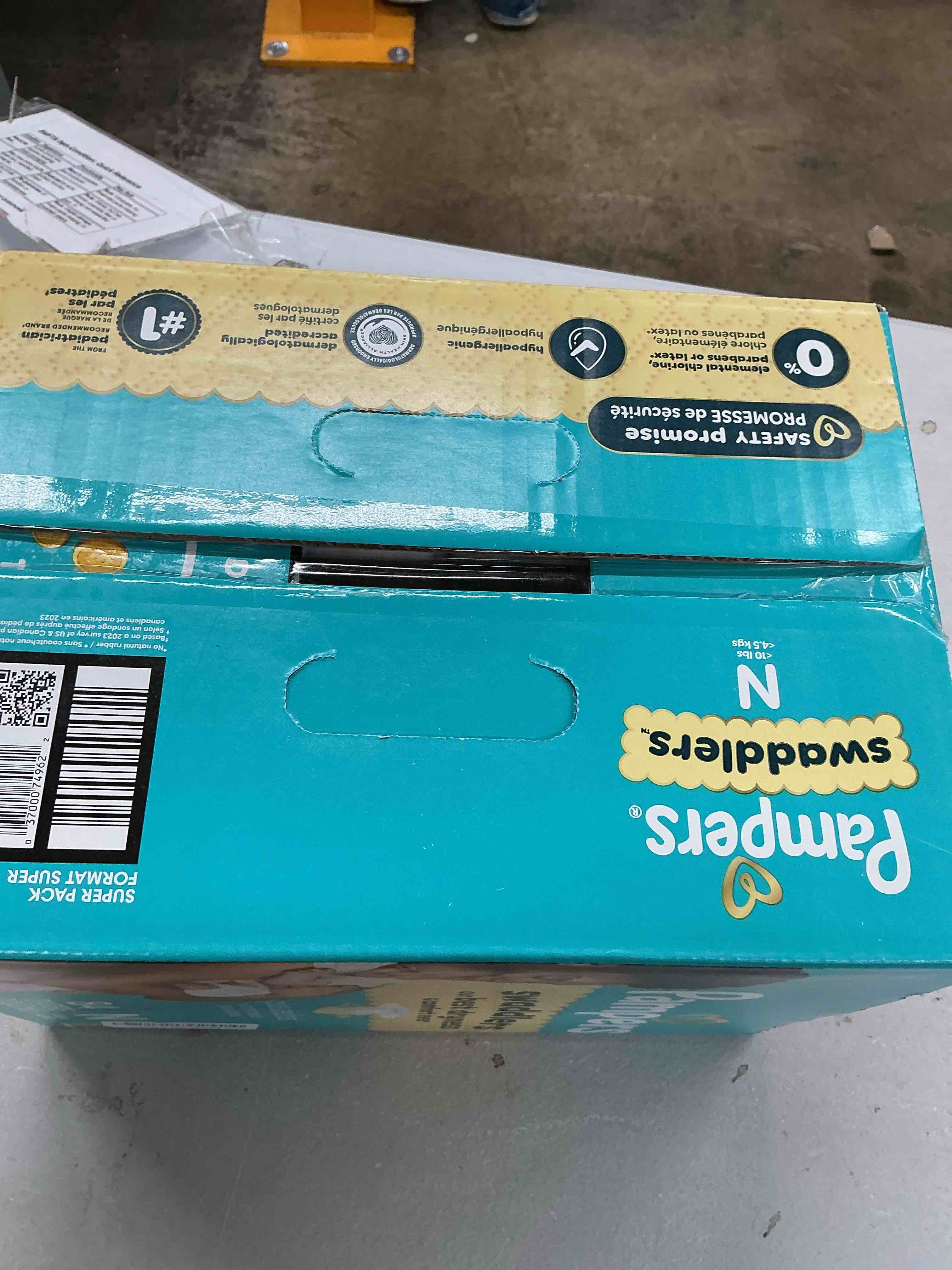 Condition photo showing Good Condition for pampers swaddlers diapers newborn - size 0, 84 count, ultra soft disposable baby diapers
