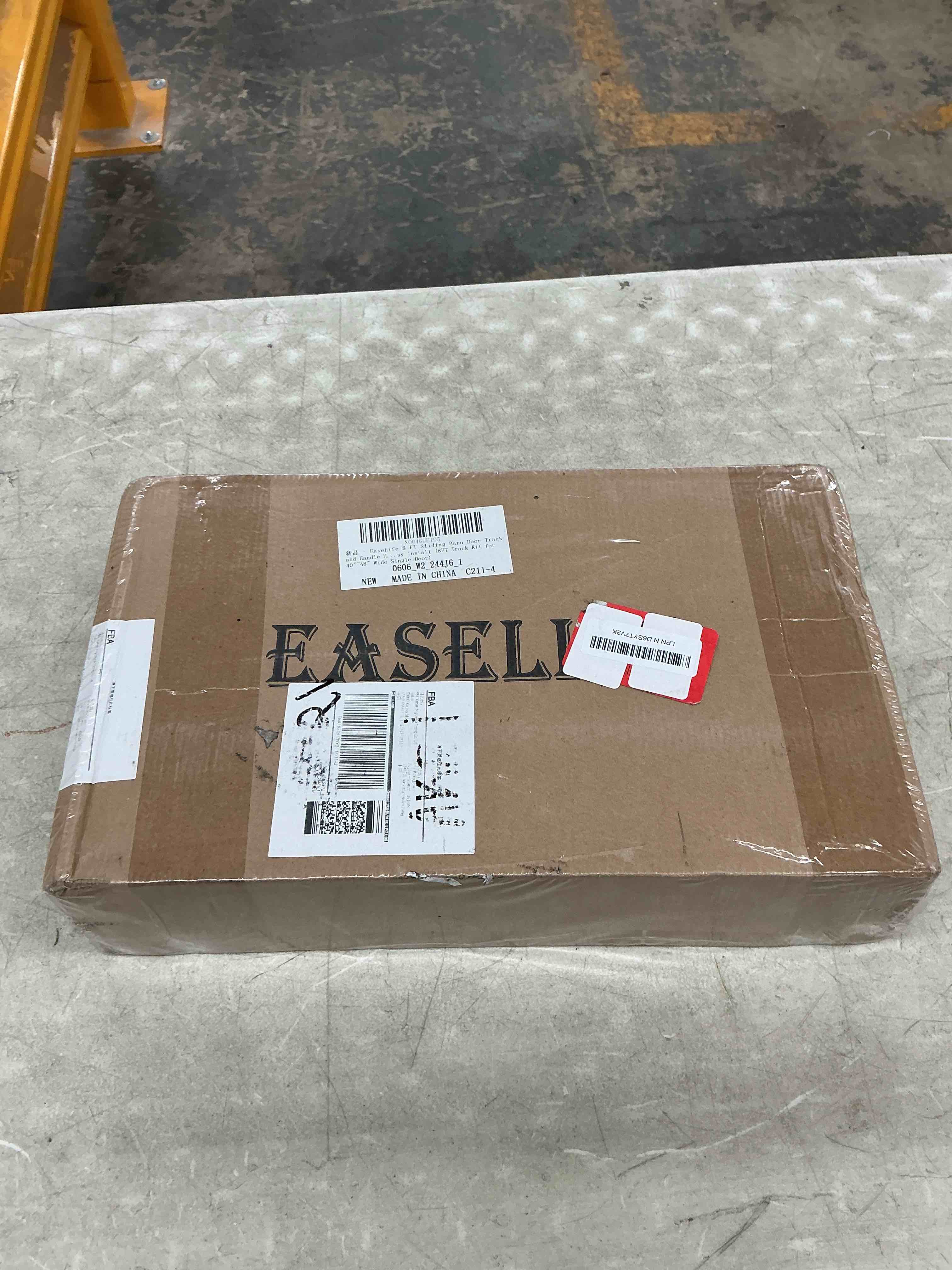 Condition photo showing New/Like New for easelife 8 ft sliding barn door track and handle hardware kit, straight pulley,slide smoothly quietly,easy install (8ft track kit for 40"~48" wide single door) 8 ft-single door kit