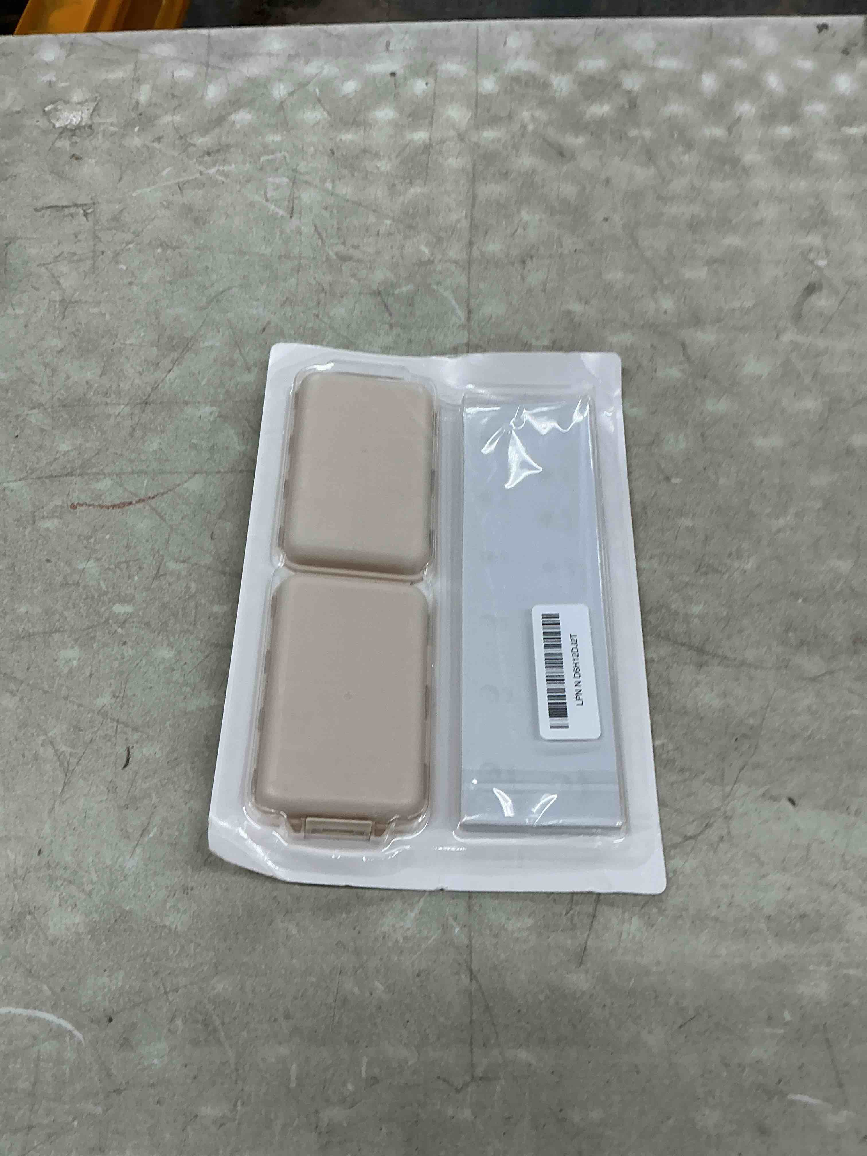 Condition photo showing Good Condition for 14 grids travel pill organizer box with 415-pcs medicine name labels - pocket daily pharmacy case container kit - travel medication holder dispenser for fish oil vitamin supplement storage - khaki khaki with bulk med labels