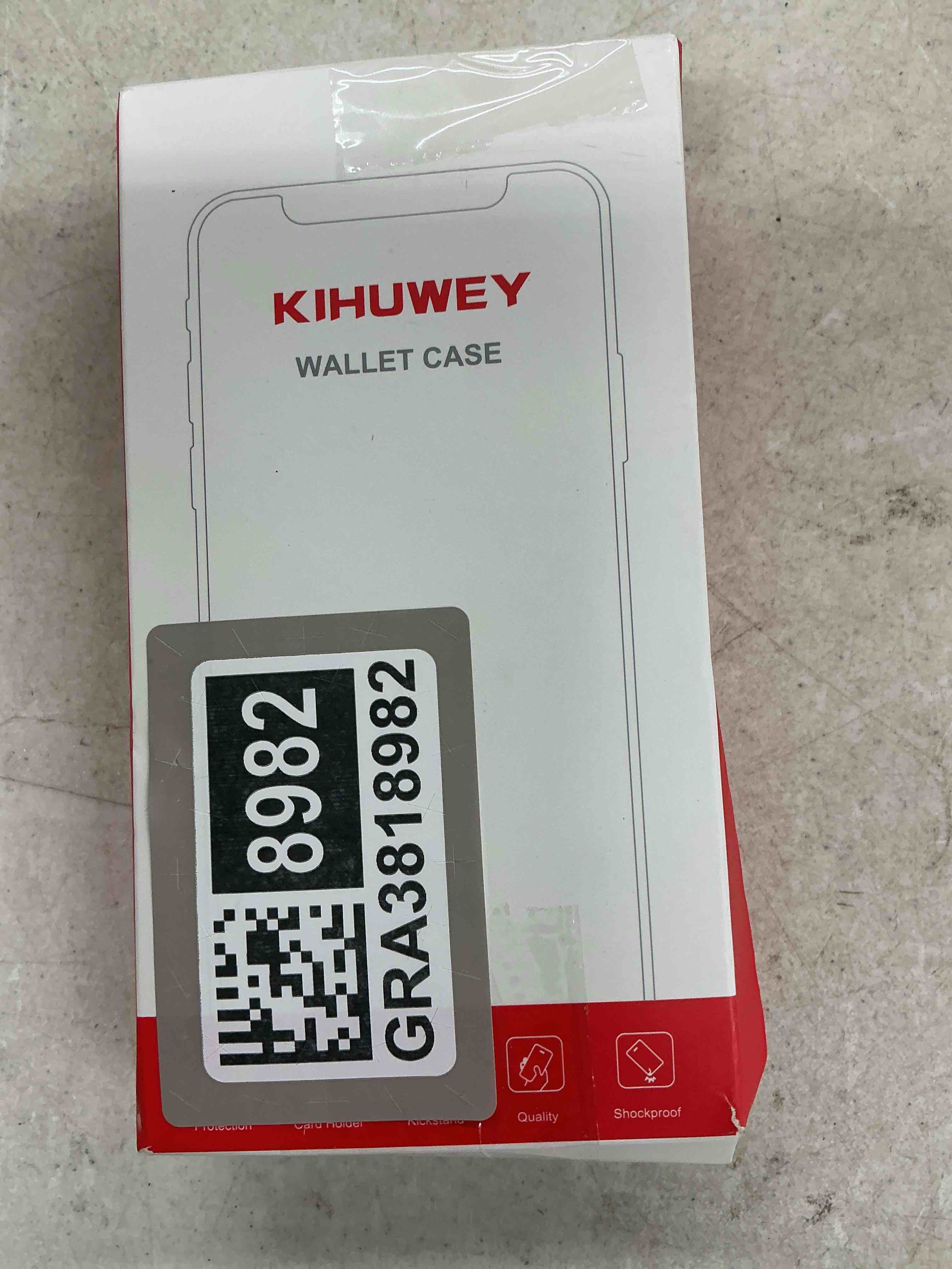 Condition photo showing Good Condition for kihuwey crossbody wallet case for iphone 13 iphone 14, zipper pocket case with card holder, pu leather rfid blocking protective cover case with kickstand detachable wrist strap lanyard 6.1" (black)