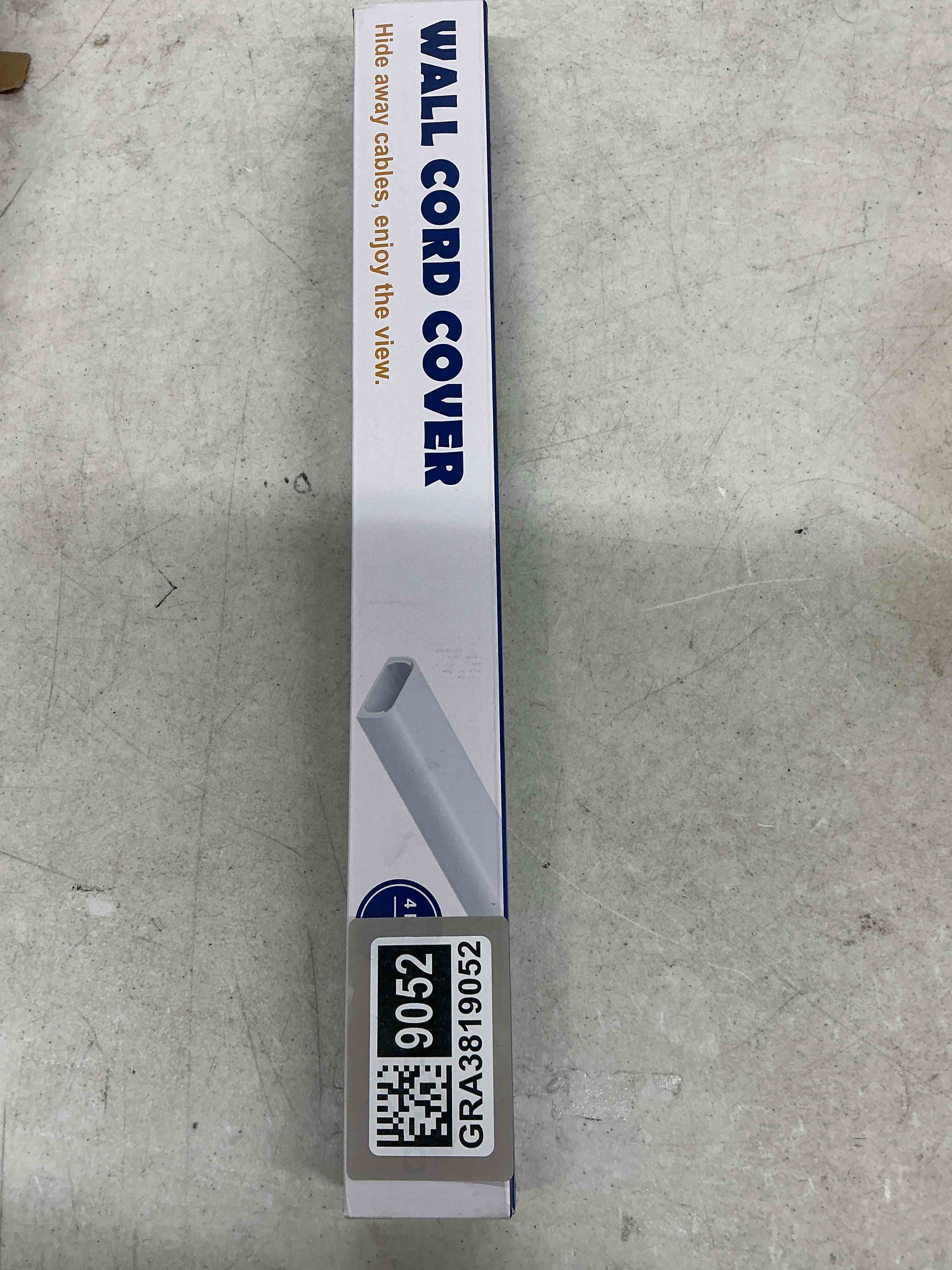 Condition photo showing Good Condition for cable hider raceway kit, 68in (4x l17in) wire hiders for tv on wall, paintable cord cover channel, cord hider for wall mounted tv in home office, 0.95in (w) x 0.47in (h), white w0.95in x h0.47in x l68in white