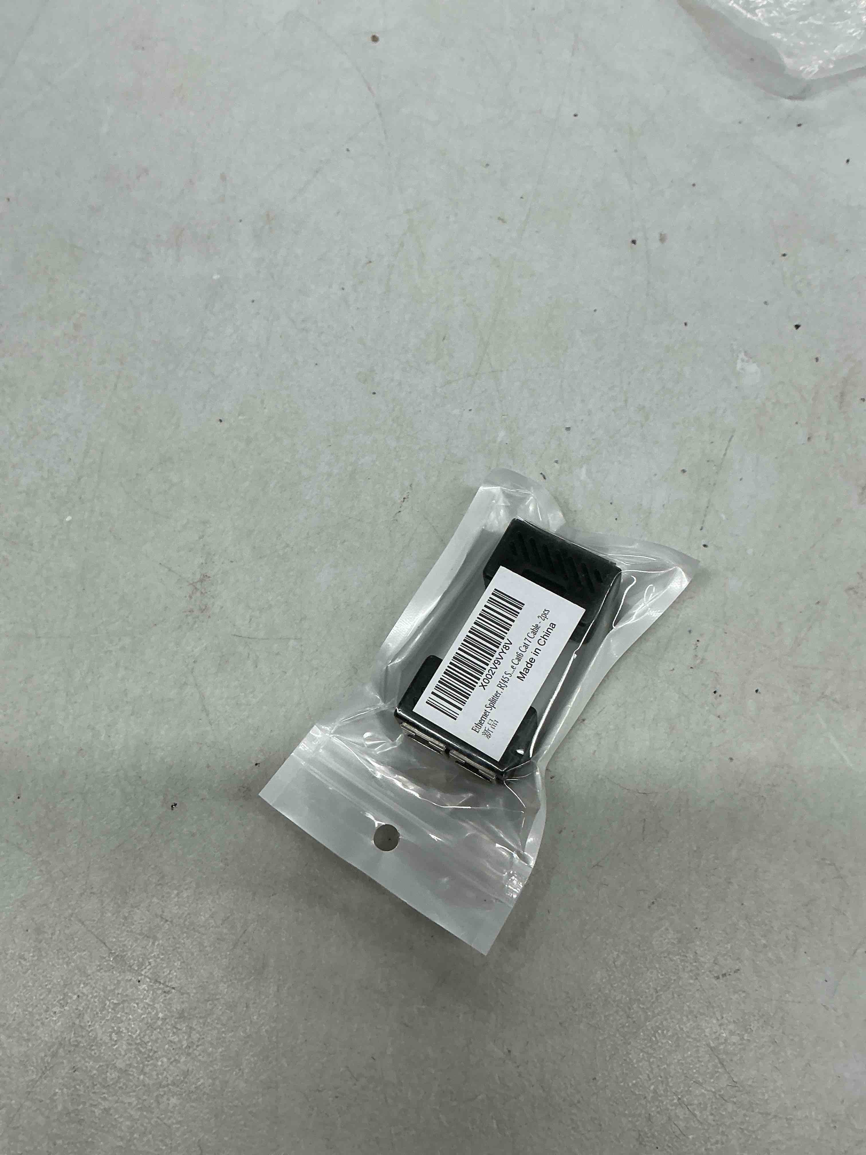 Condition photo showing Good Condition for ethernet splitter adapter, 1 to 2 port, supports cat5, cat5e, cat6, cat7 cables - 2 pack black
