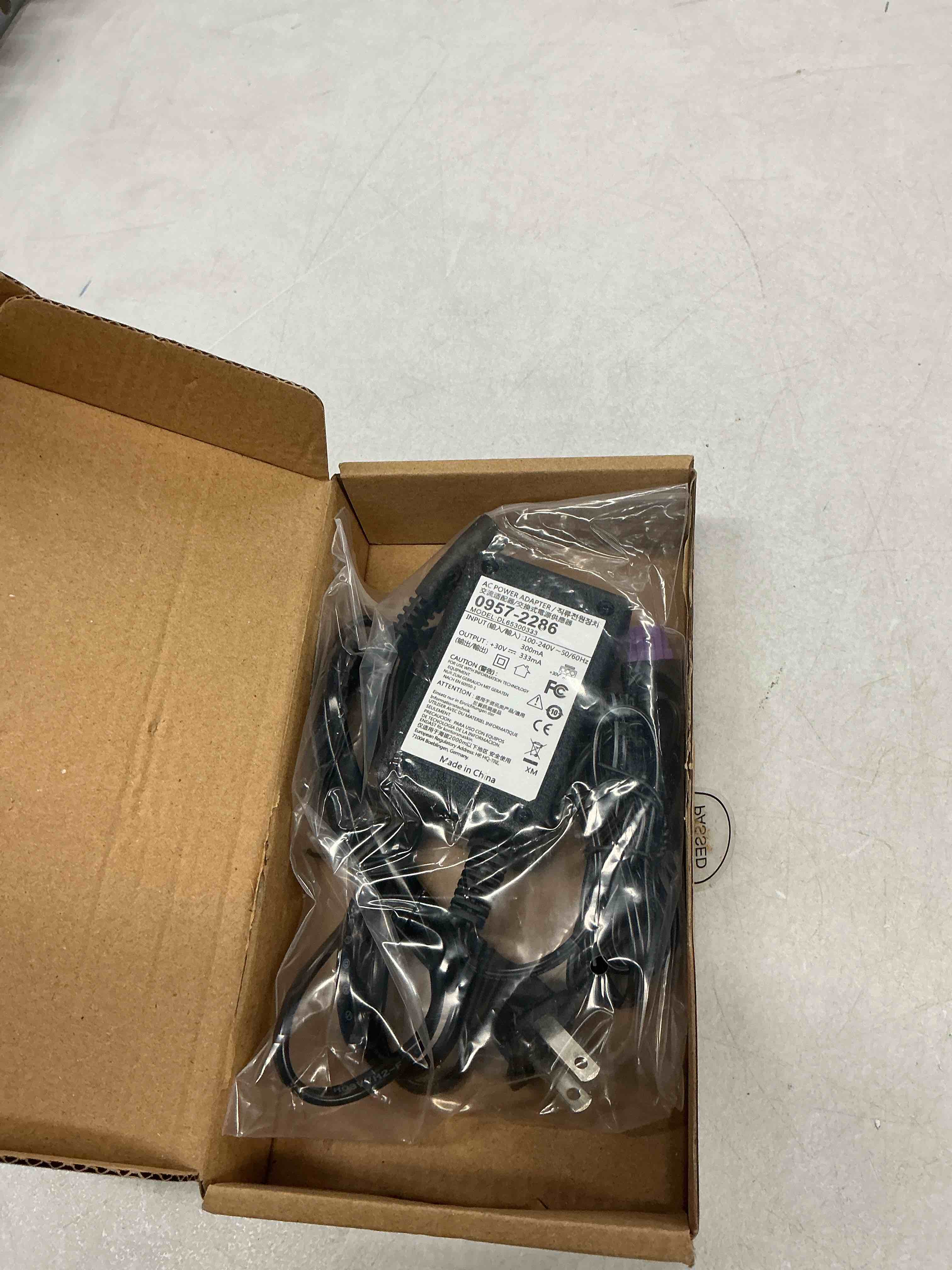 Condition photo showing Good Condition for burflo 30v 333ma ac adapter compatible with hp deskjet 0957-2286 1000 1050 1051 1055 1056 2000 2050 3000 3050 3050a 3051a 3052a 3054 3510 3512 printer series j110a j310a j410 j410e j510 0957-2290